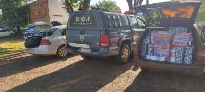 Veículos carregados com produtos ilegais foram apreendidos pelo DOF durante a Operação