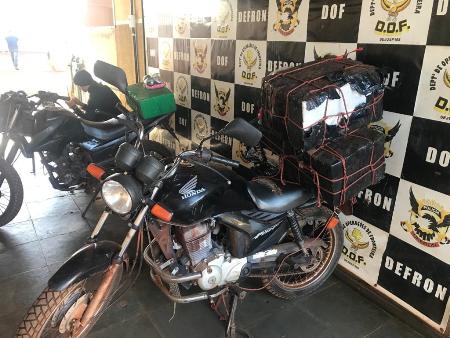 Motocicletas com mais de 200 quilos de maconha foram apreendidas pelo DOF