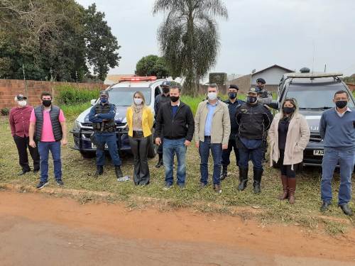 PM em Jardim acompanha comitiva de representantes do Governo do Estado em visita à obra de construção da nova Sede do 11º BPM  