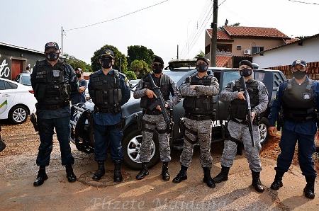 Polícia Militar reforça a segurança durante visita presidencial em Nioaque