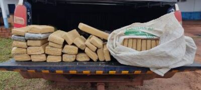 Polícia Militar apreende arma de fogo e 49 Kg de maconha, após confronto com traficantes, no distrito de Boqueirão