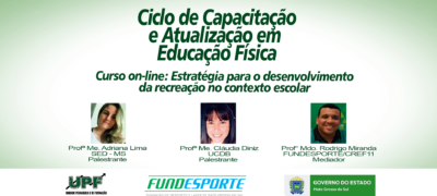 Metodologias de recreação escolar serão discutidas em curso on-line da Fundesporte