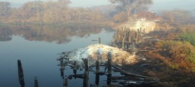 Incêndios florestais atingem Estrada-Parque, onde ponte de madeira de 70m virou cinzas