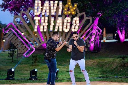 Matheus e Kauan e Wesley Safadão, participam da Gravação do DVD da dupla Davi e Thiago