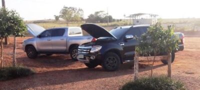 Polícia Militar apreende duas caminhonetes que seriam utilizadas pelo crime organizado na região de fronteira