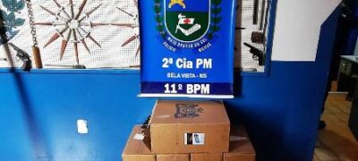 Polícia Militar em Bela Vista apreende 2.500 maços de cigarro contrabandeados