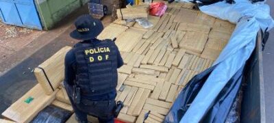 Caminhão com seis toneladas de maconha foi apreendido pelo DOF em Brasilândia durante a Operação Hórus