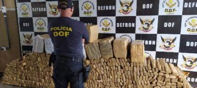 Camionete carregada com mais de uma tonelada de maconha foi apreendida pelo DOF durante a Operação Hórus