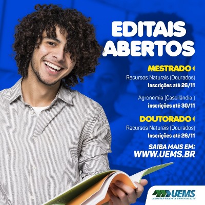 UEMS está com inscrições abertas para mestrados e doutorado
