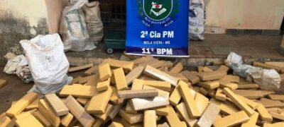 Polícia Militar em Bela Vista apreende veículo com 700 kg de maconha