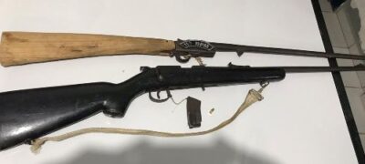 Polícia Militar apreende duas armas de fogo durante atendimento de ocorrência em Caracol