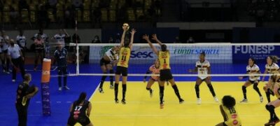 Praia Clube bate o Sesc Flamengo no Guanandizão e fica com título da Supercopa de Vôlei feminina