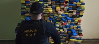 Quase meia tonelada de maconha foram apreendidos pelo DOF em uma residência durante a Operação Hórus