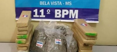 Polícia Militar em Bela Vista prende dois homens por Tráfico de Drogas com 23 kg de maconha