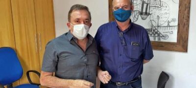 Deputado Vander Loubet recebe prefeito de Caracol Neco Pagliosa