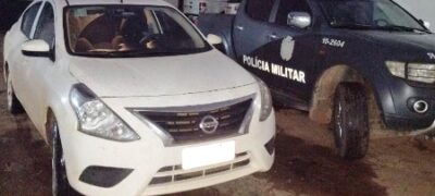 Polícia Militar recupera veículo produto de roubo durante policiamento nas imediações do distrito de Alto Caracol