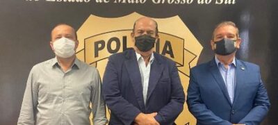 Delegado Geral recebe delegado de polícia aposentado e atual vereador em Bela Vista para tratar sobre segurança pública