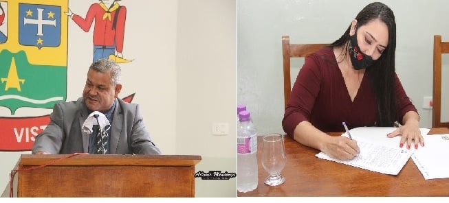 Hemerson Buiu e Fabrizia reivindicam emenda no valor de 50 mil ao deputado Felipe Orro para aquisição de computadores