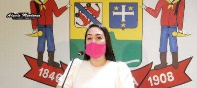 Vereadora Fabrizia Tinoco sugere ao prefeito Decreto adiando pagamento de Impostos