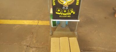 Em Amambai passageiro de ônibus transportando maconha foi preso pelo DOF