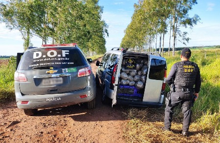 Veículo roubado em São Paulo foi recuperado pelo DOF com quase uma tonelada e meia de maconha