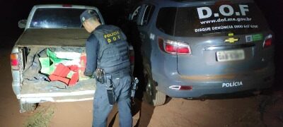 Camionete com mais de 300 quilos de maconha foi apreendida pelo DOF durante a Operação Hórus