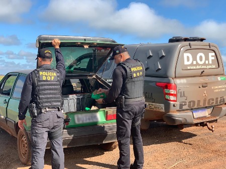 Veículo que seguia com maconha para Ivinhema foi apreendido pelo DOF durante a Operação Hórus