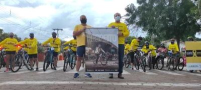 Prefeitura de Caracol e Departamento de Transito realizou pedalada “Maio Amarelo”