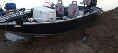 PMA de Miranda fiscaliza 21 embarcações, autua quatro pescadores em R$ 4 mil por pesca ilegal e apreende lancha, barco, motor de popa e petrechos de pesca