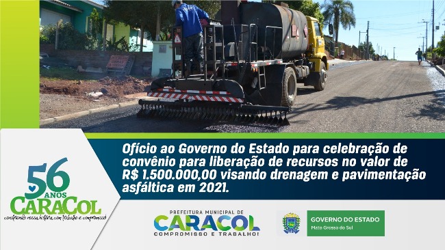 No aniversário de Caracol, prefeito Neco Pagliosa  lança amplo pacote de obras, projetos e serviços