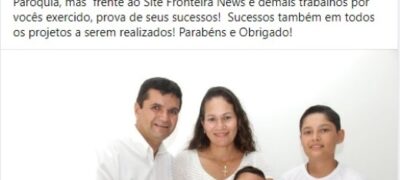Fronteira News recebe agradecimento da Paróquia Santo Afonso pelo excelente trabalho prestado para a comunidade  