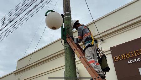 Iluminação Pública: Prefeitura de Bela Vista inicia instalação de lâmpadas LED