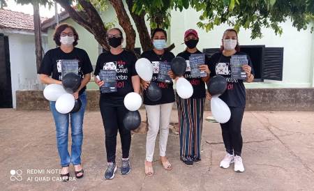 Presidente da Câmara de Caracol Magaly Godoy e vereadoras participam da Campanha contra Feminicídio