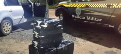 Polícia Militar apreende 500 pacotes de cigarros contrabandeados durante “Operação Hórus”, em Jardim