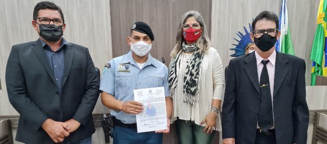 Policial Militar de Nioaque é homenageado pela Câmara de Vereadores