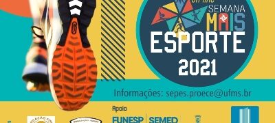 Com apoio da Fundesporte, Semana Mais Esporte da UFMS acontece de 16 a 19 de junho de forma on-line