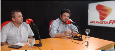 Presidente da Câmara Johnys Basso e vereador Geferson Vieira são entrevistados em programa de radio em Bela Vista