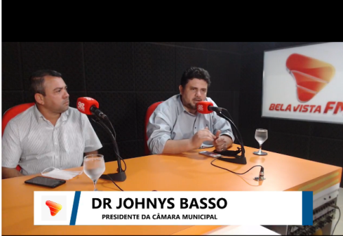 Presidente da Câmara Johnys Basso e vereador Geferson Vieira são entrevistados em programa de radio em Bela Vista
