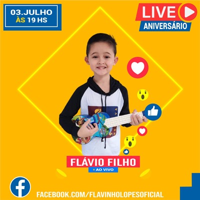Flávio Filho comemora aniversário com super live e show de prêmios