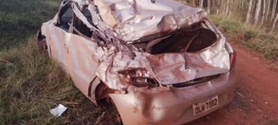 Acidente envolvendo dois carros deixa cinco feridos na MS- 384 próximo a Bela Vista