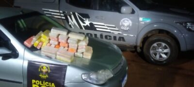 Veículo com pasta base de cocaína foi apreendido pelo DOF durante a Operação Hórus