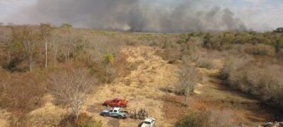 PMA de Bonito identificou o ponto inicial do incêndio no banhado do rio da Prata