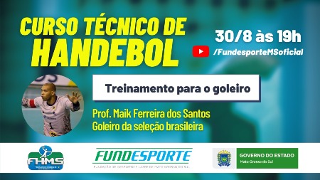 Curso de handebol da Fundesporte destaca treinamento para goleiros com ex-atleta da seleção brasileira