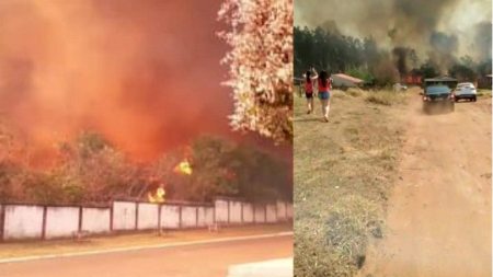 Sob controle, incêndio que ‘cercou’ Bela Vista mobiliza 148 militares de 6 municípios em MS