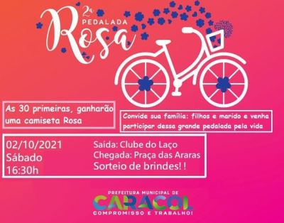 Prefeitura de Caracol realiza segunda Pedalada Rosa