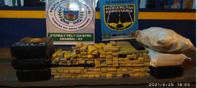 Polícia Militar Ambiental Amambai e Policia Militar Rodoviária apreendem 260 Kg de maconha em ação conjunta