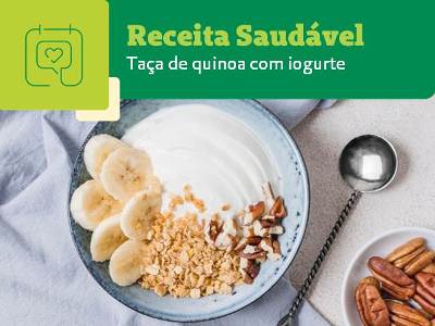 Receita Saudável: taça de quinoa com iogurte