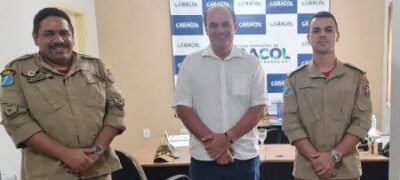 Prefeito de Caracol recebe visita de Capitão e Sargento do Corpo de Bombeiros