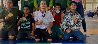 MS ‘aluga’ pódio do Brasileiro Regional de Wrestling e volta com oito medalhas