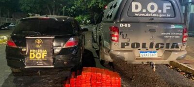 DOF apreende quase 70 quilos de maconha na MS-289 em Coronel Sapucaia